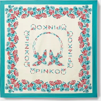 Šátek Šátek s přídavkem hedvábí Pinko 106656.A38I tyrkysová 66X, vel. ONE SIZE