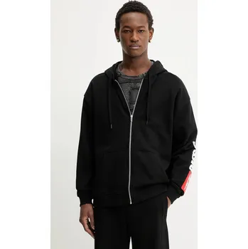 Pánská mikina Bavlněná mikina Diesel S-BOXT-ZIP-HOOD-DIV A20022.0GEAD černá 99X, vel. L