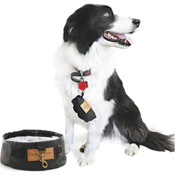 Miska pro psa Cestovní miska na vodu Scippis Dri-tec Roll-Up s karabinou