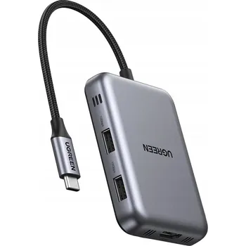 USB hub HUB UGREEN USB-C 7v1 HLINÍKOVÝ 4K PD100W RYCHLÝ PŘENOS 10GB/S
