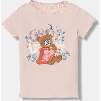Chlapecké tričko Dětské tričko Guess K6RI03.K6YW4.PPY2 růžová 03X, vel. 96-104