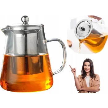 Konvice na čaj Skleněná konvice s kovovým sítkem na čaj Kamelia 1,4 l Florina