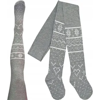 122-134 (7-9L) Punčocháče punčocháče bavlněné šedé W2