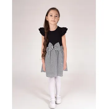 Dívčí šaty Dívčí šaty elegantní kostkované černé Nicol, vel. 92