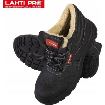 Pracovní obuv LAHTI PRO Zimní pracovní kožené boty s ocelovou tužinkou S3 SRC, velikost 43