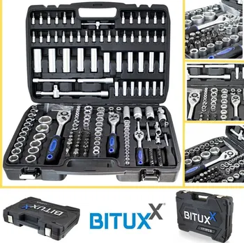 Sada nářadí Sada nářadí v kufříku, profesionální, 171 dílů, klíče/nástavce/bity/imbusy MS15179