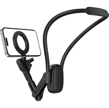 Acefast - držák telefonu na krk (E32) - magnetický úchyt pro GoPro, telefon, 360° nastavitelný, bezpečné uchycení, silné magnety - černý