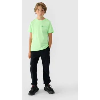 Chlapecké kalhoty CHLAPECKÉ JOGGER KALHOTY CASUAL 4F 4FJWMM00TTROM0812-20S ČERNÉ 122