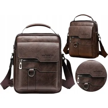 LEOOKCADIA ledvinka přes rameno pánská taška kožená hnědá