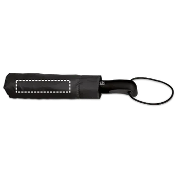 Deštník CAMPANELA. Deštník z ponžé 190T s automatickým otevíráním a zavíráním 1 přední, 140 x 30 Digitální Transfer, 13 barvy