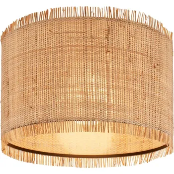 BRILONER Stropní svítidlo Borra 40x29 cm – stínidlo ze slámy, E27, max. 10W, on/off, béžová / černá 3854014