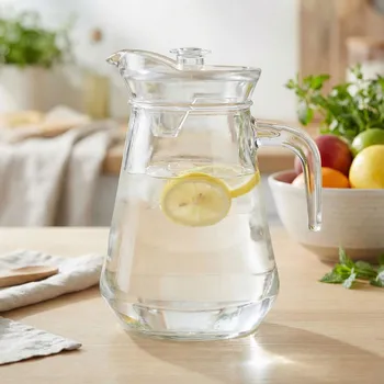 Skleněný džbán na vodu a nápoje s poklicí TADAR 1,3 l