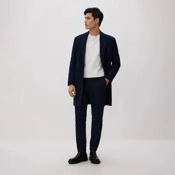 Pánské kalhoty Reserved - Kalhoty chino slim fit - tmavomodrá - RH028-59X - RH028-59X-30