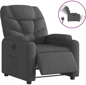 Křeslo Elektrické polohovací křeslo, tmavě šedé, 74 x 89 x 100 cm