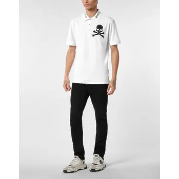 Pánská košile PHILIPP PLEIN Polokošile 25563 Bílá Slim Fit 5XL