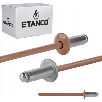 Nýt Hliníkové trhací nýty 3,2 x 6 mm RAL 8004 500 ks Etanco