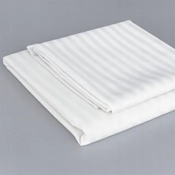 Povlečení POVLEČENÍ NA POLŠTÁŘ BÍLÉ S PROUŽKEM 1 CM DAMAŠEK SMĚS 50/50 70x80 cm