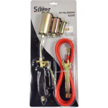 Horkovzdušná pistole PLYNOVÝ HOŘÁK S HADICÍ NA LEPENKU STŘEŠNÍ KRYTINY 3 TRYSKY OHŘEV OPALOVÁNÍ