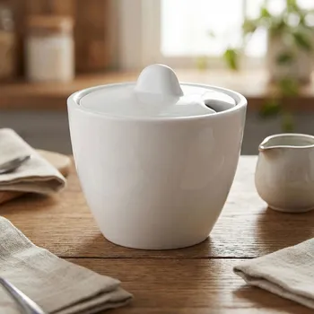 Cukřenka Cukřenka porcelánová s víčkem Tadar 200 ml bílá