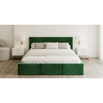 Postel Čalouněná postel FRESIA 160x200 s kovovým zdvižným roštem ZELENÁ TRINITY