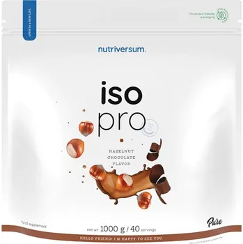 Proteinový nápoj Nutriversum ISO PRO - PURE 1000 g Příchuť: Čokoláda a lískové oříšky