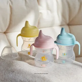 Kojenecká váha Tréninkový hrnek Mam se dvěma uchy, 190 ml, od 6 měsíců, růžový