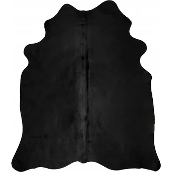 Koberec Koberec z pravé kravské kůže, černý, 150 x 170 cm