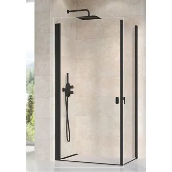 Ravak Chrome Sprchové dveře 100 Transparent černá 1QVA0301Z1 CRV1-100