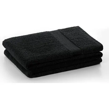 Bavlněný ručník DecoKing Maria černý, velikost 70x140
