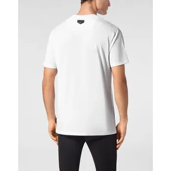 Pánské tričko PHILIPP PLEIN T-Shirt 9417 Bílá Regular Fit S