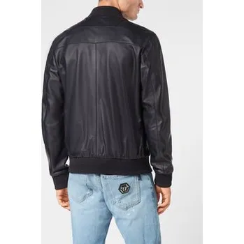 Pánská casual bunda PHILIPP PLEIN Kožená bunda 9485 Světle modrá Regular Fit S