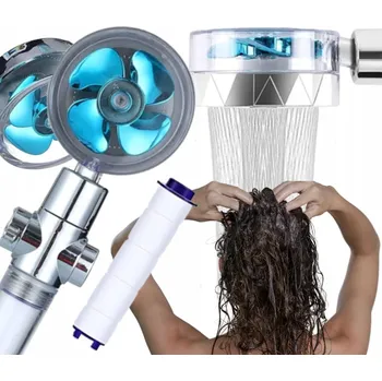 Sprchová hlavice SATIS Sprchová Sprchová Hlavice s turbínou a filtrem, zlatá