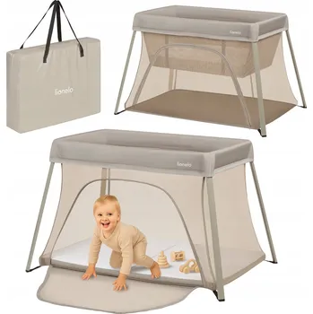 Dětská postýlka Cestovní postýlka Lionelo 74,5 x 110,5 cm béžová LO-ALICE BEIGE OLIVE