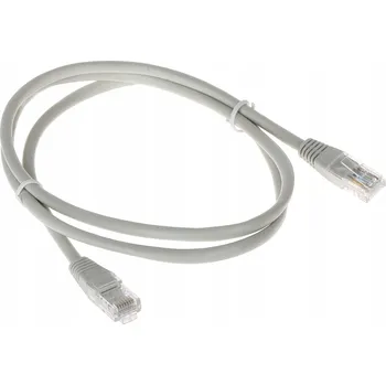 Síťový kabel Patchcord Lexton U/UTP 5e RJ45 / RJ45 1 m šedý