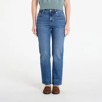 Dámské džíny Džíny Calvin Klein Jeans High Rise Straight Short Jeans Blue 25