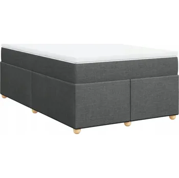 Postel Kontinentální postel 120x200 cm, tmavě šedá, s pružinovou matrací