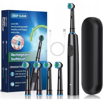 Elektrický zubní kartáček Sonický Kartáček Zubní Kartáček - Sada Pouzdro + 8 Náhradních Hlavic - Elektrický