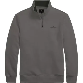 Pánská mikina Velká pánská mikina se stojáčkem na krátký zip Double Urban Outfitters MTOP-1082 šedá (4XL)