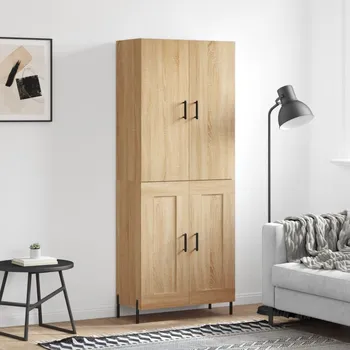 přebalovací pult a komoda Skříň highboard dub sonoma 69,5 x 34 x 180 cm kompozitní dřevo Hnědá3195798