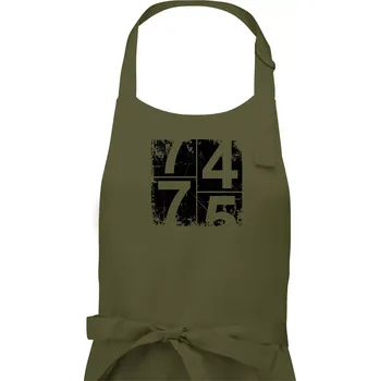 Kuchyňská zástěra Tachometr 75 - Pánská zástěra na vaření - Univerzální velikost ( Khaki )