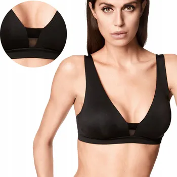 Dámské spodní prádlo Podprsenka dámská měkká bez kostic bavlna EKO černá Lormar 70B