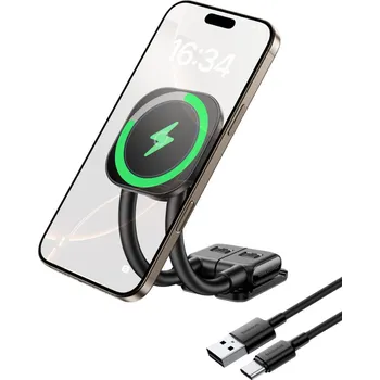 Baseus - držák do auta PrimeTrip C03s Pro (C0013B01) - magnetický, na palubní desku, nastavitelný, Type-C, 3M lepidlo - černý