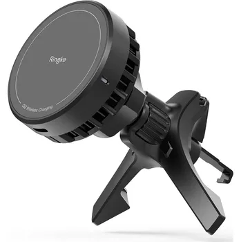 Ringke - držák do auta s bezdrátovým nabíjením Peltier - magnetický, Qi2, do větrací mřížky, 25W - černý