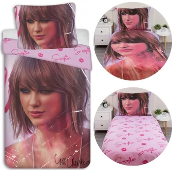 Povlečení Taylor Swift OBOUSTRANNÉ povlečení pro mládež na zip 140x200 cm + 70x90 cm