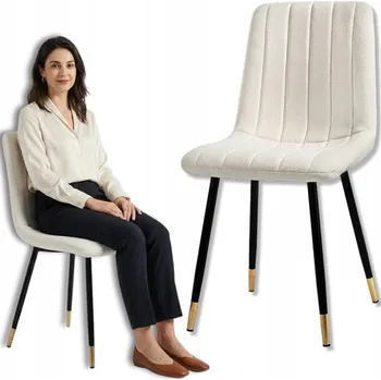 Jídelní židle Židle Szchara béžová látka, 1 ks