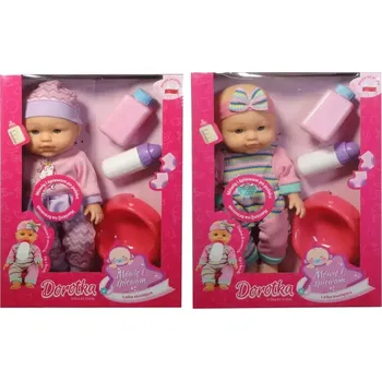 Panenka PANENKA Dorotka, zpívající a mluvící V POLŠTINĚ 28 cm se zvuky