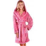 Krátký župan s kapucí Lilly extra one size světle růžový 33 20 3352 - S/M