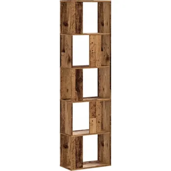 Knihovna Knihovna s přihrádkami 45 x 23,5 x 162,5 cm, barva staré dřevo