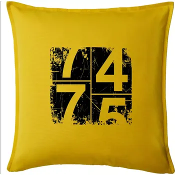 Polštář Tachometr 75 - Polštář 50x50 - 50x50 - Pouze potah ( Žlutá )