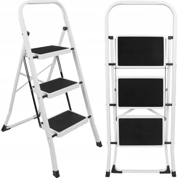 Žebřík ŽEBŘÍK DOMÁCÍ SKLÁDACÍ ŽEBŘÍK 3-STUPŇOVÝ OCELOVÝ SCHŮDKY STUPNĚ 150KG
